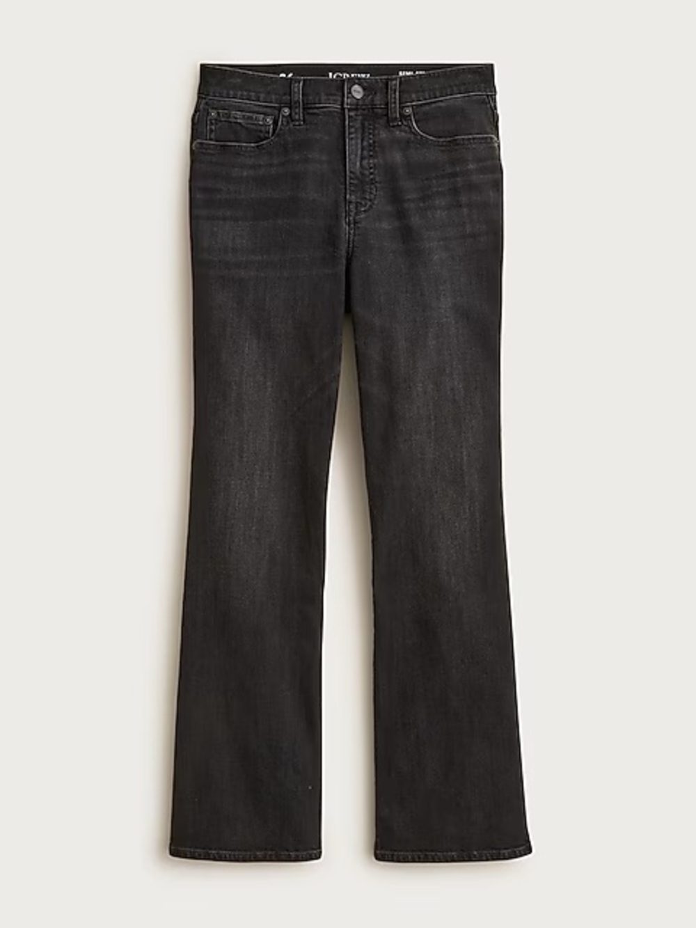 J.Crew Black Mid Rise Flare Crop Jeans Stretch Denim - 30
